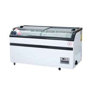 DG-1500 480L Supermarket Commercial Large Capacity Display Sliding Glass Door Single Arc Island Freezer