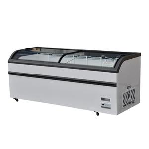 DG-2000 680L Sliding Glass Door Single Arc Island Freezer Display Deep Freezer Refrigeration Equipment