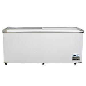 SWD-2010S 920L Flat Glass Door Island  Freezer